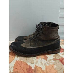 All Saints Boots Men’s Size 44 Brogue Leather Brown Black